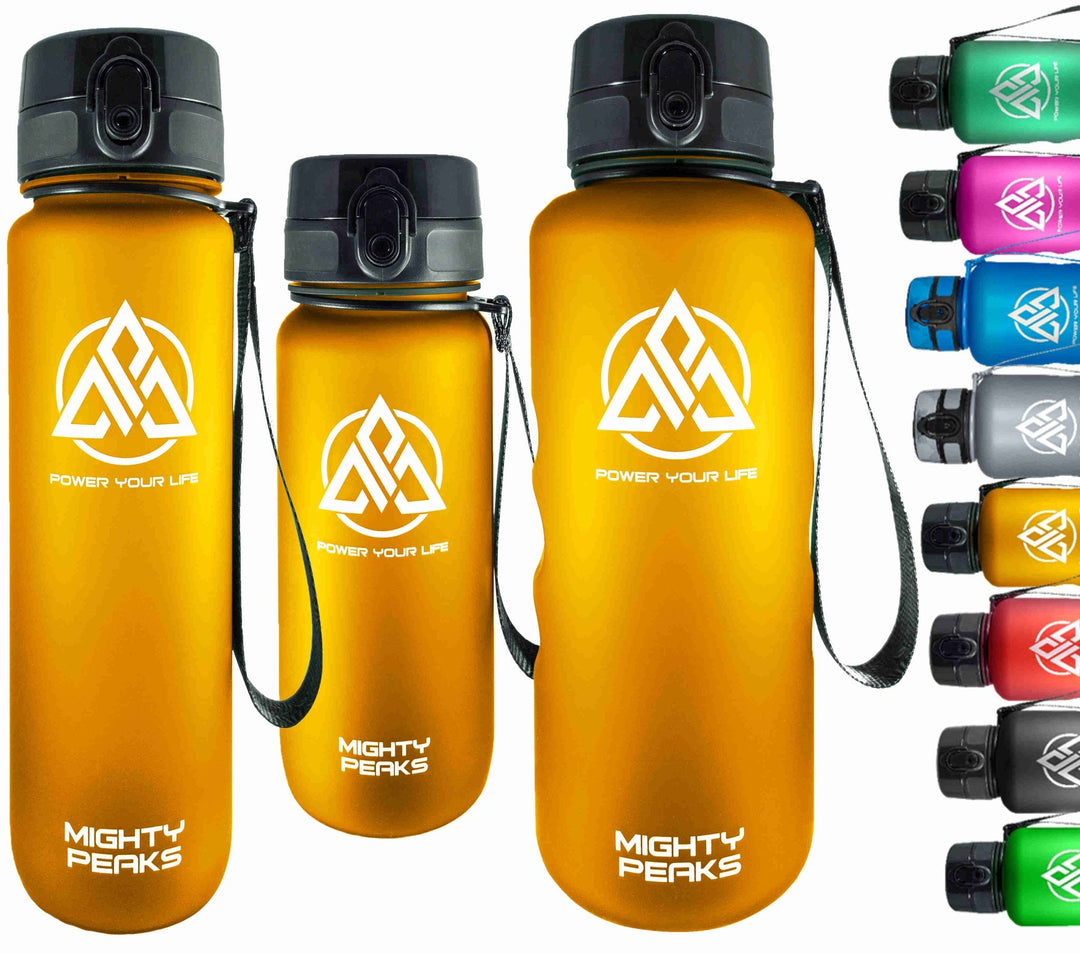 Tritan Sport-Trinkflasche BPA frei + Fruchtsieb + Kohlensäure geeignet - MIGHTY PEAKS