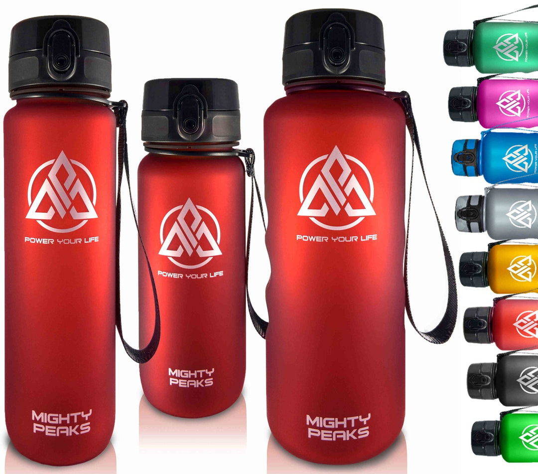 Tritan Sport-Trinkflasche BPA frei + Fruchtsieb + Kohlensäure geeignet - MIGHTY PEAKS